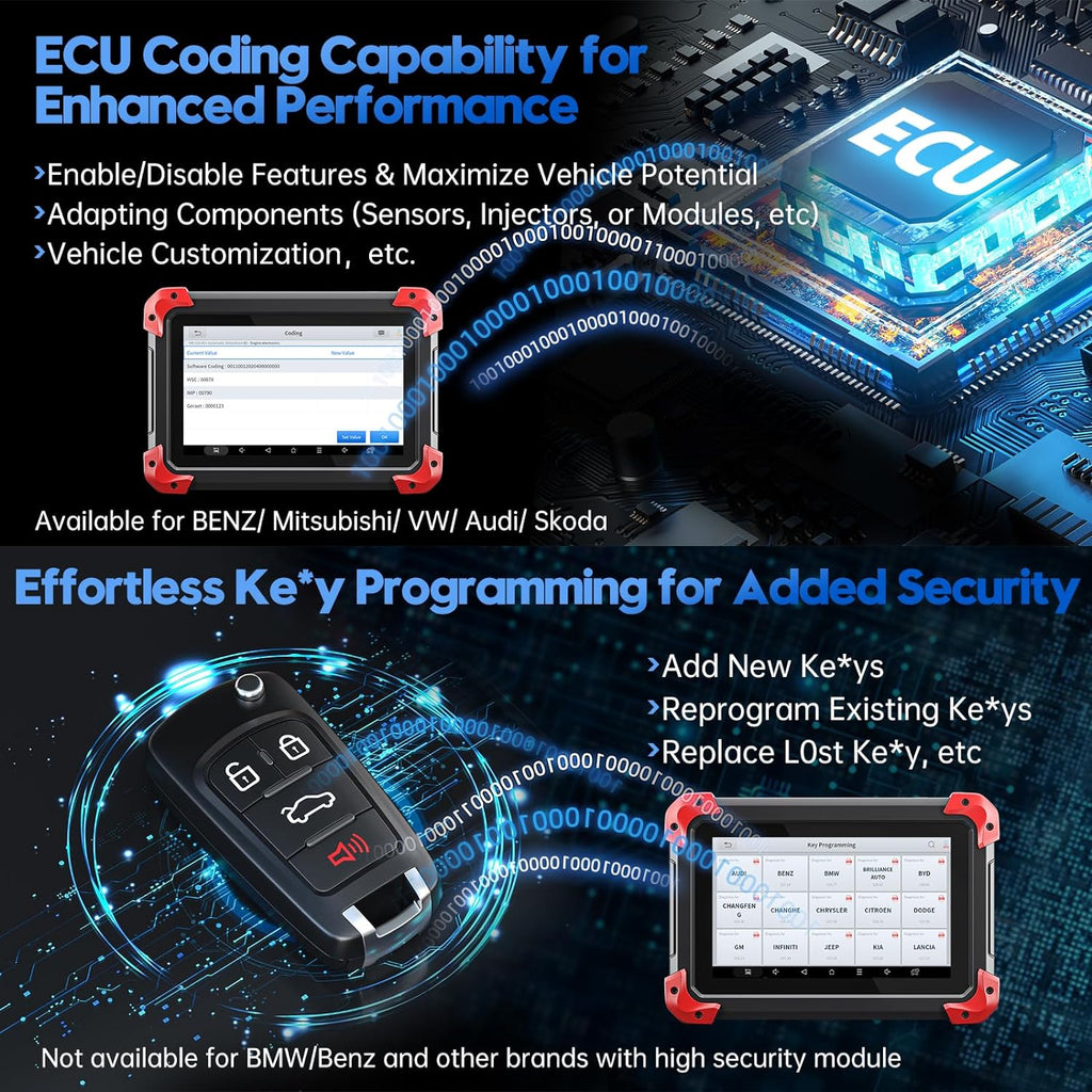Bidirectional Scan Tool: 2024 Newest Automotive Scanner Diagnostic Tool with ECU Coding, Active Tests, All System Scan, 36+ Resets, Crankshaft Rele...