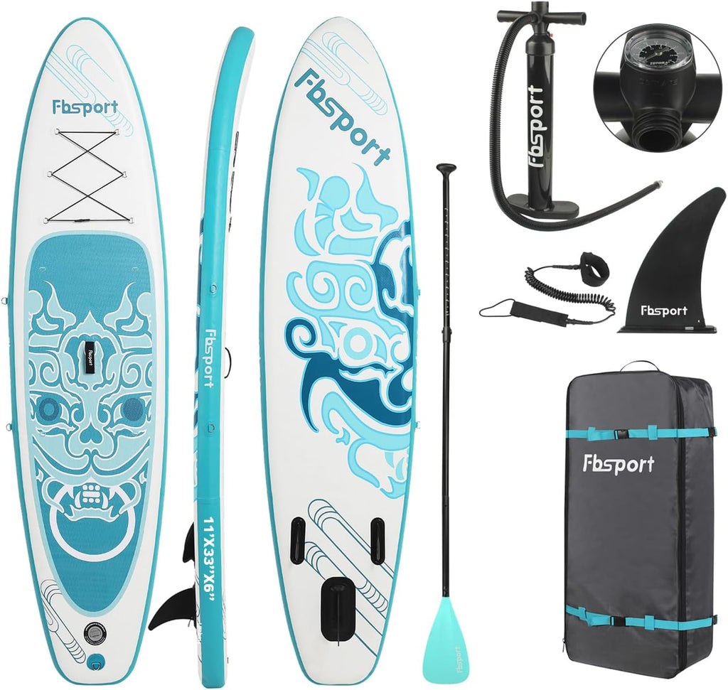Premium Stand Up Paddle Board, Yoga Board with Durable SUP Accessories & Carry Bag | Wide Stance, Surf Control, Non-Slip Deck, Leash, Paddle and Pu...