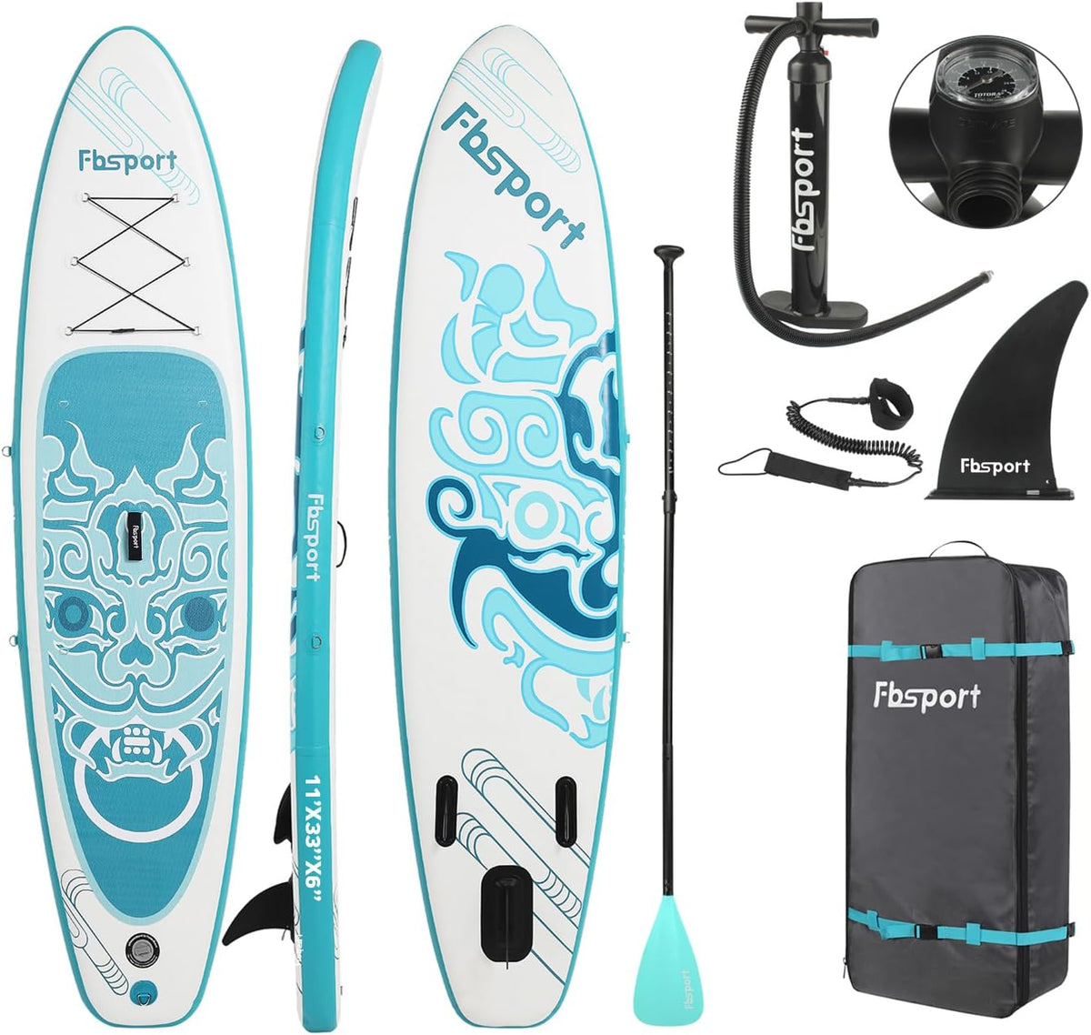 Premium Stand Up Paddle Board, Yoga Board with Durable SUP Accessories & Carry Bag | Wide Stance, Surf Control, Non-Slip Deck, Leash, Paddle and Pu...