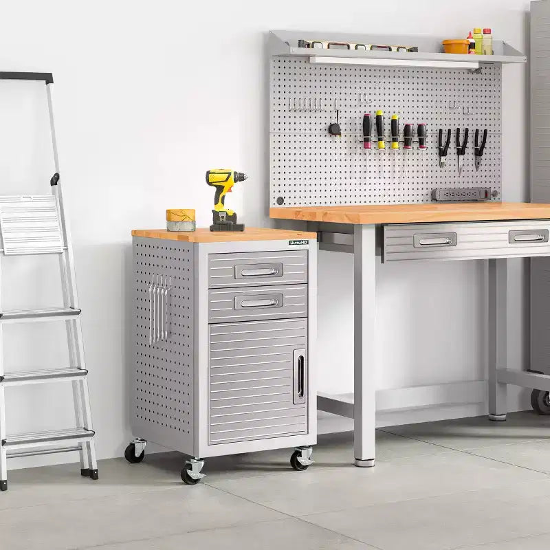 2-Drawer Rolling Cabinet, 20 x 18 x 34.7