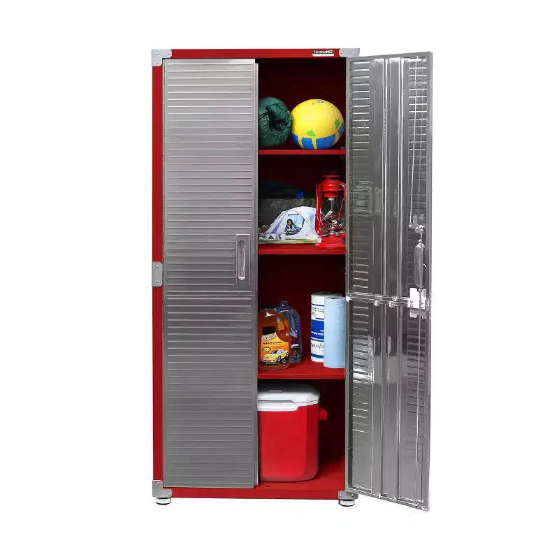 Tall, waterproof, lockable storage cabinet—multi-tier stainless steel storage unit