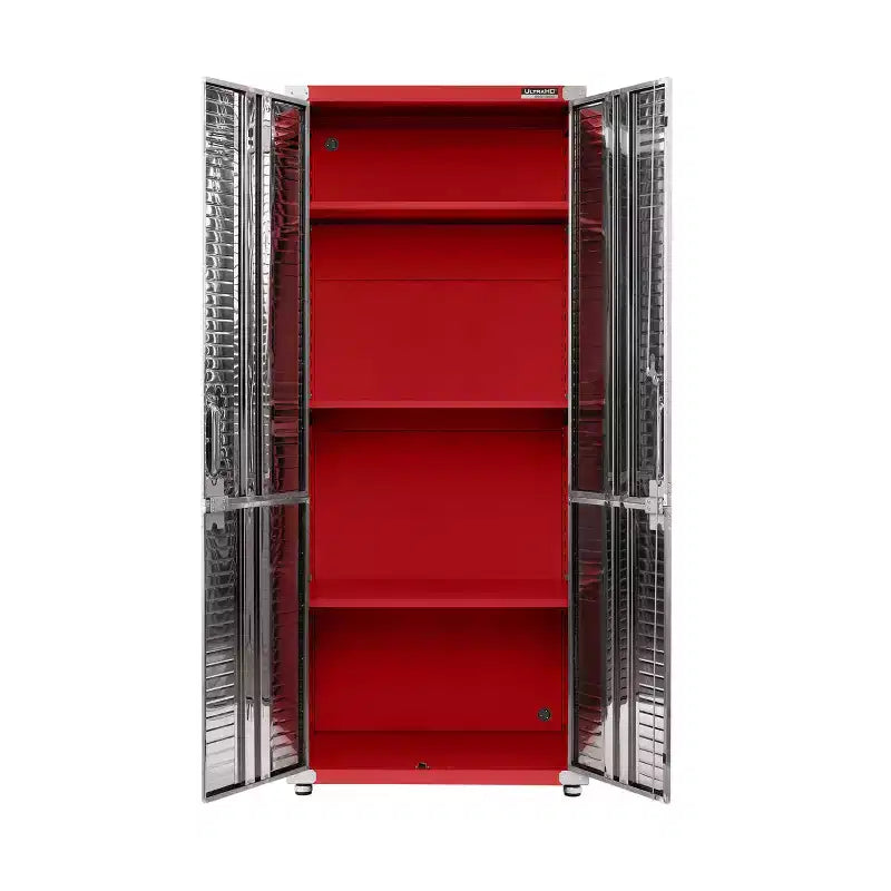 Tall, waterproof, lockable storage cabinet—multi-tier stainless steel storage unit