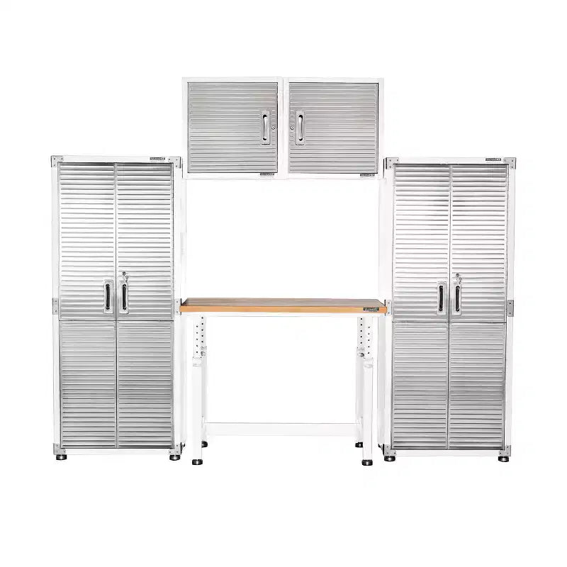 Tall, waterproof, lockable storage cabinet—multi-tier stainless steel storage unit