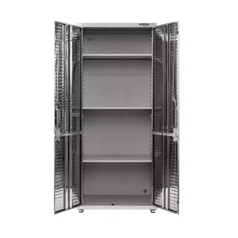 Tall, waterproof, lockable storage cabinet—multi-tier stainless steel storage unit
