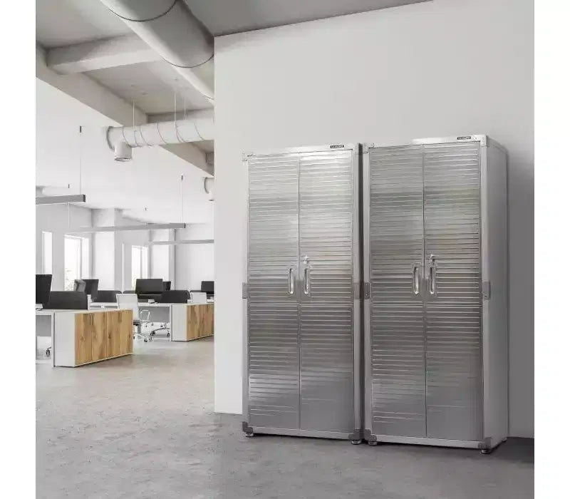 Tall, waterproof, lockable storage cabinet—multi-tier stainless steel storage unit