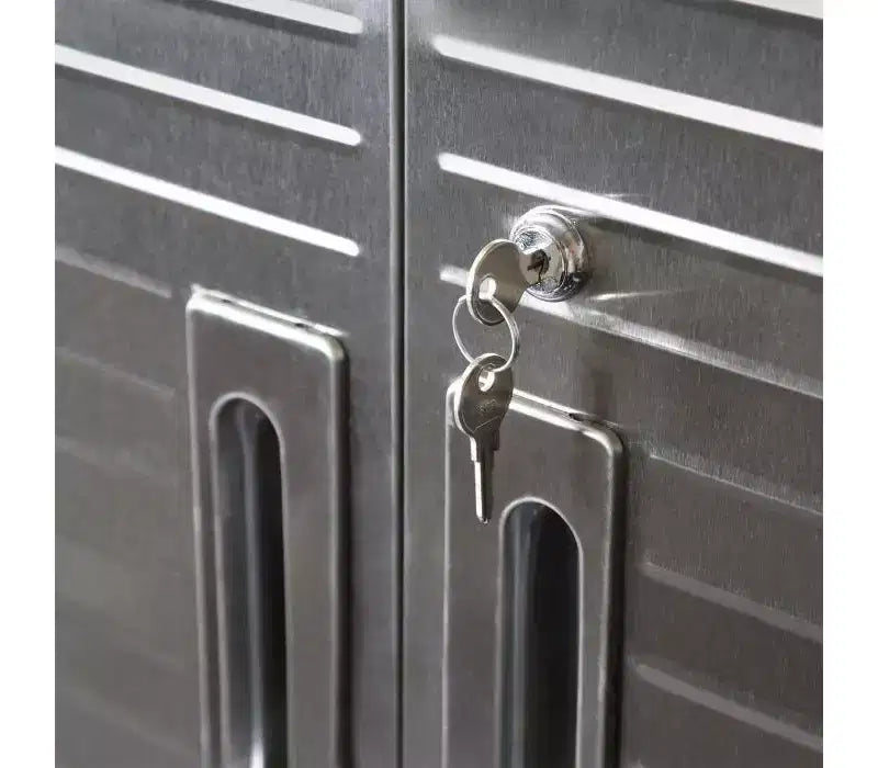 Tall, waterproof, lockable storage cabinet—multi-tier stainless steel storage unit