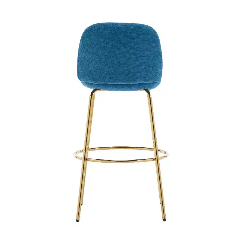 Indoor Metal Frame Upholstered Armless Barstools (Set of 2)