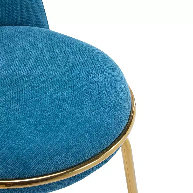 Indoor Metal Frame Upholstered Armless Barstools (Set of 2)
