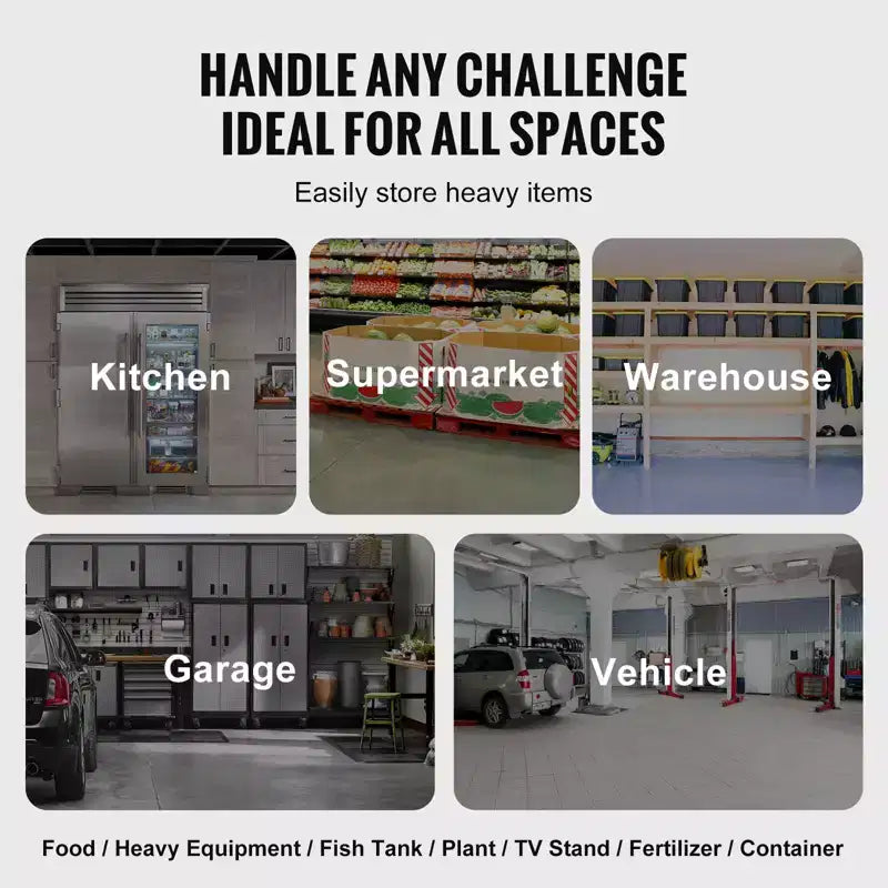 Aluminum Dunnage Rack, 48 x 20 Commercial Food Floor Rack, 8 Off the Floor, 1800 lbs Capacity All-Welded Aluminum Storage Rack