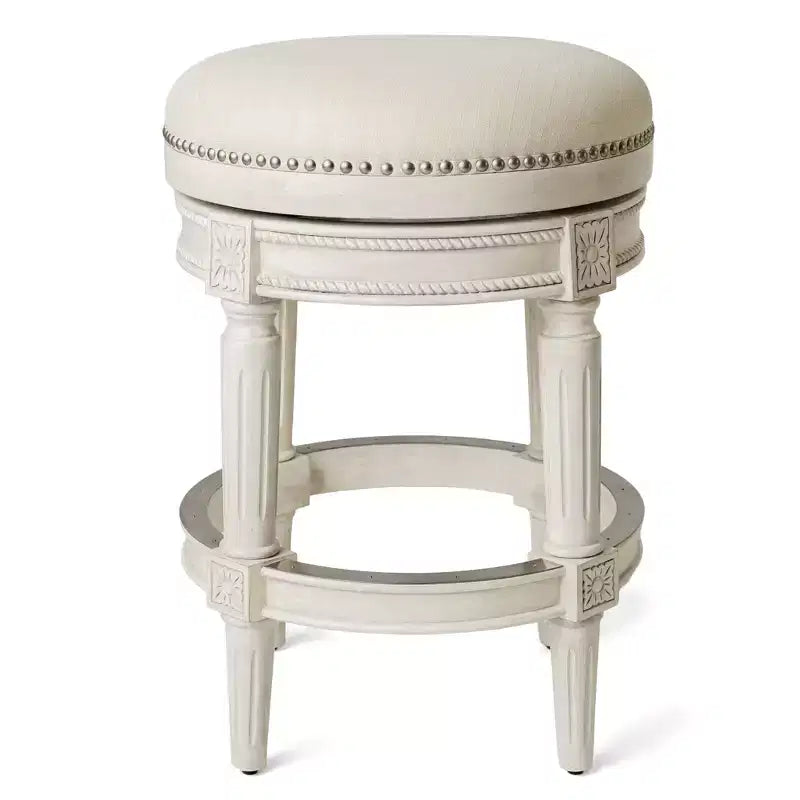 Backless Swivel Counter Height Bar Stools with Fabric