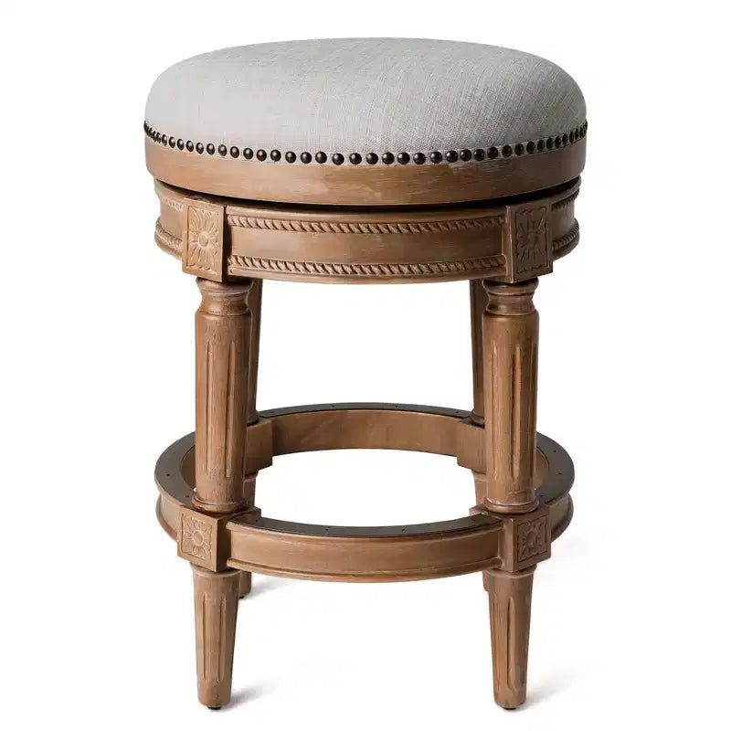 Backless Swivel Counter Height Bar Stools with Fabric