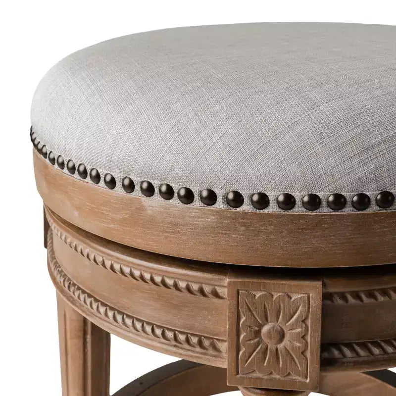 Backless Swivel Counter Height Bar Stools with Fabric