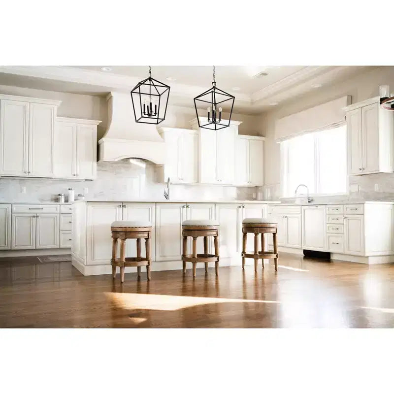 Backless Swivel Counter Height Bar Stools with Fabric