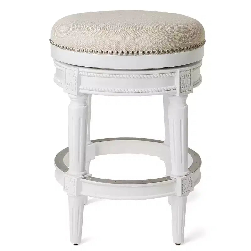 Backless Swivel Counter Height Bar Stools with Fabric