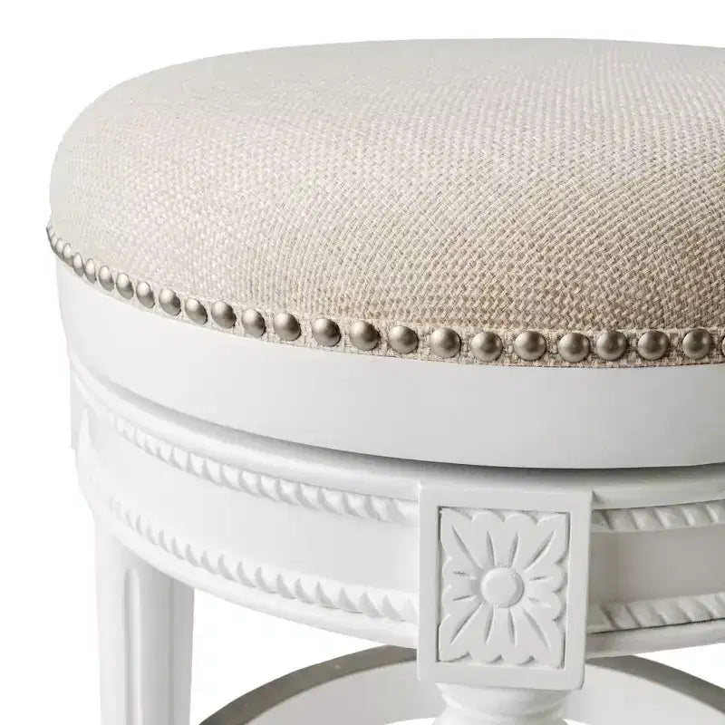 Backless Swivel Counter Height Bar Stools with Fabric