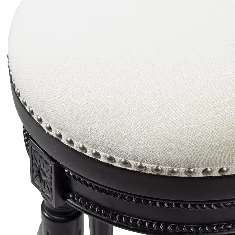 Backless Swivel Counter Height Bar Stools with Fabric