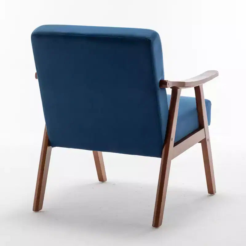 Accent Chairs for Bedroom, Mid-Century Modern Chair, Solid Wood Frame, Accent Chair Extra-Thick Backrest, Wingback Chair, Reading Room