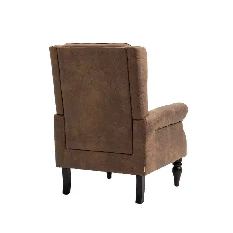 Poltrone d'arredo per camera da letto, poltrona moderna con struttura in legno, poltrona da salotto con robuste gambe in legno per il soggiorno