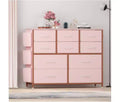 10-Drawer Fabric Dresser (Iron + MDF + PB Frame, Cationic Non-woven Fabric),