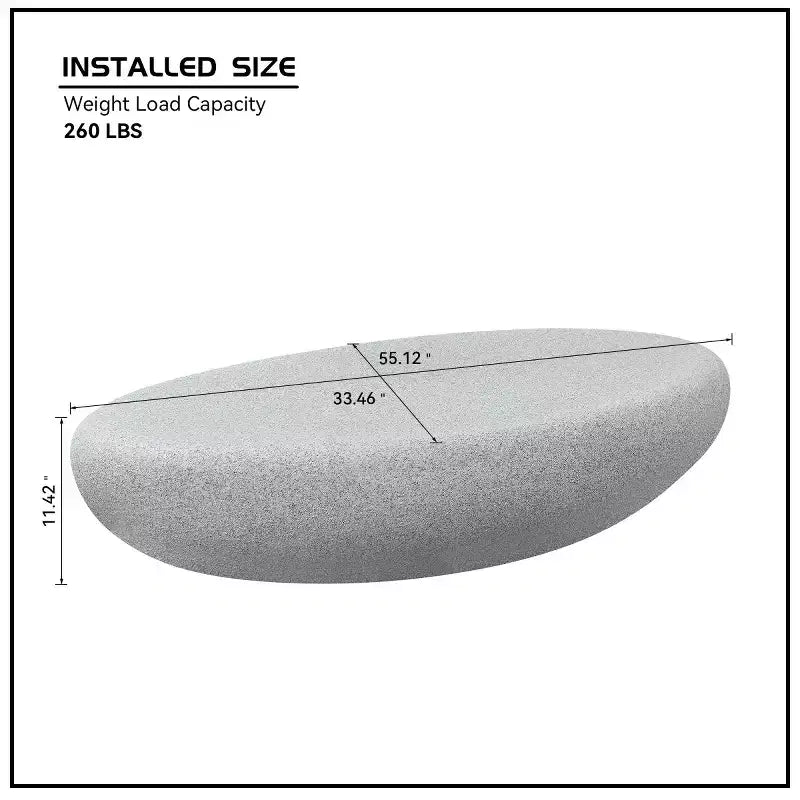 Modern Fiberglass Coffee Table with Matte Rocks Design, Irregular Accent Center Table for Living Room, Office, or Small Spaces