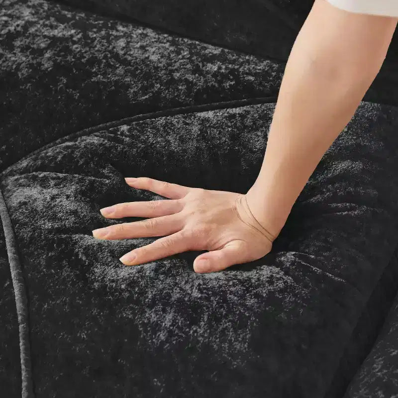Divano componibile moderno a nuvola, piccolo divano a 2 posti in morbido velluto con spugna ad alta densità 32D, per soggiorni o appartamenti