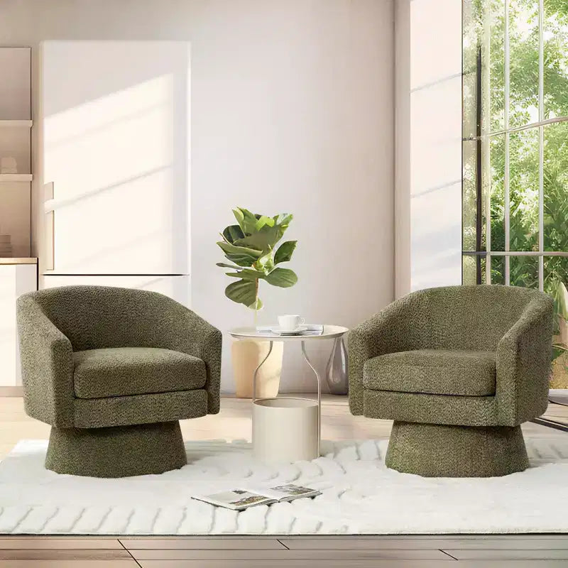 360 Swivel Accent Chair for Reading with Hidden Storage, Chenille Fabric Rotating Lounge Armchair for Living Room, Bedroom &amp; Home Office