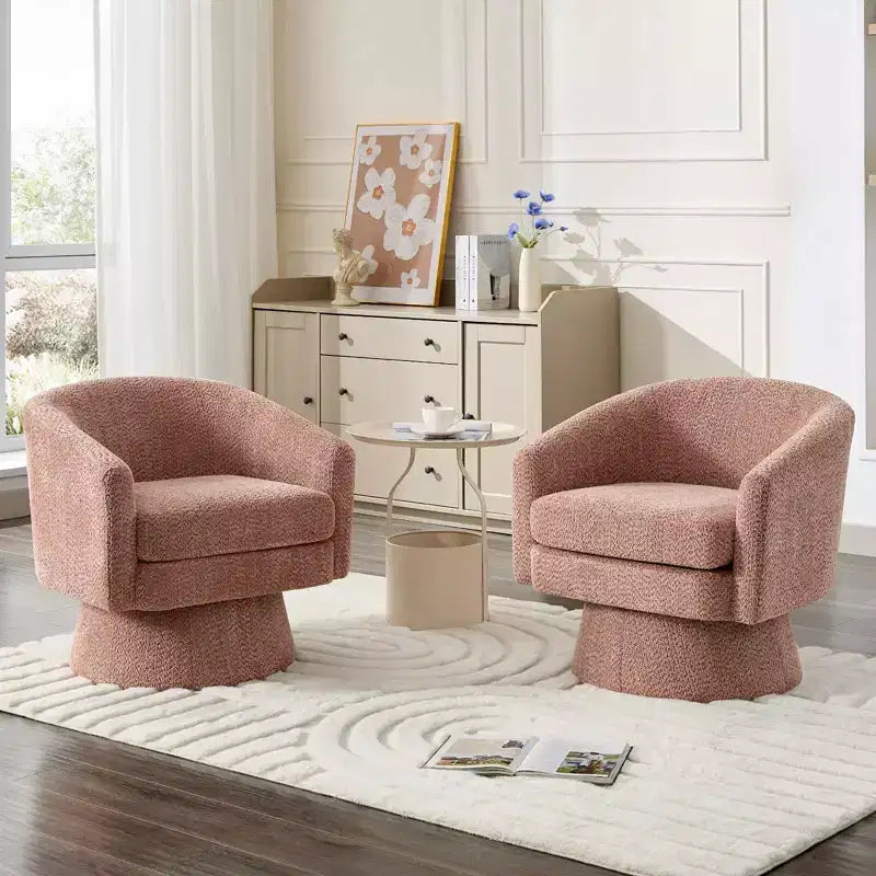 360 Swivel Accent Chair for Reading with Hidden Storage, Chenille Fabric Rotating Lounge Armchair for Living Room, Bedroom &amp; Home Office