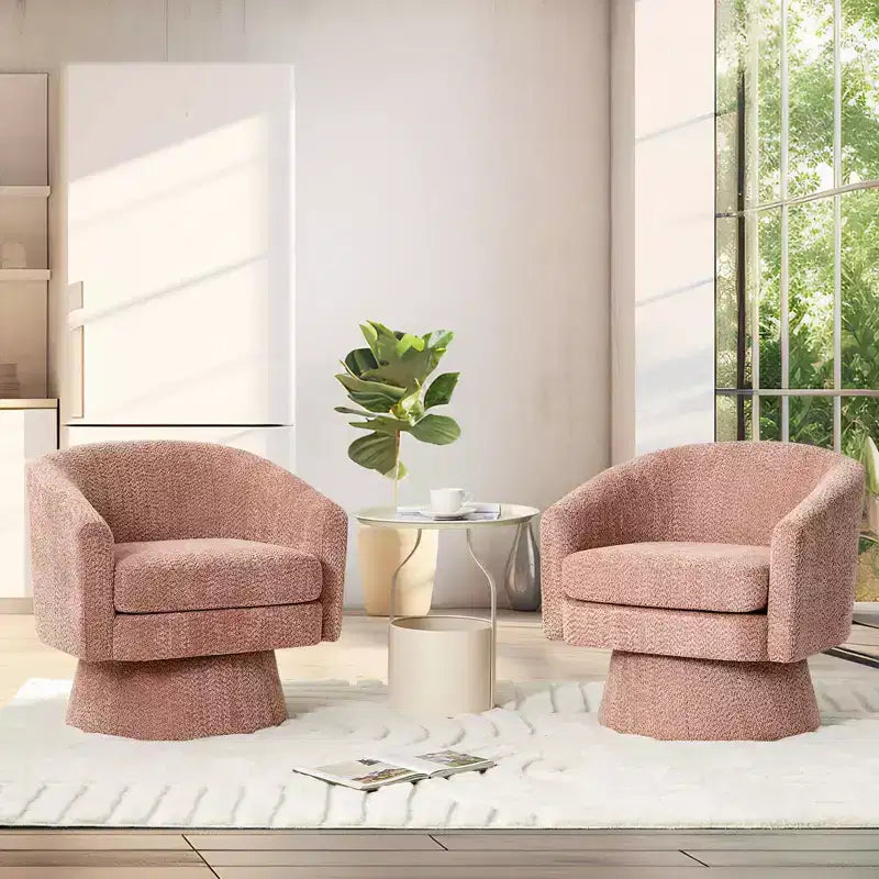 360 Swivel Accent Chair for Reading with Hidden Storage, Chenille Fabric Rotating Lounge Armchair for Living Room, Bedroom &amp; Home Office