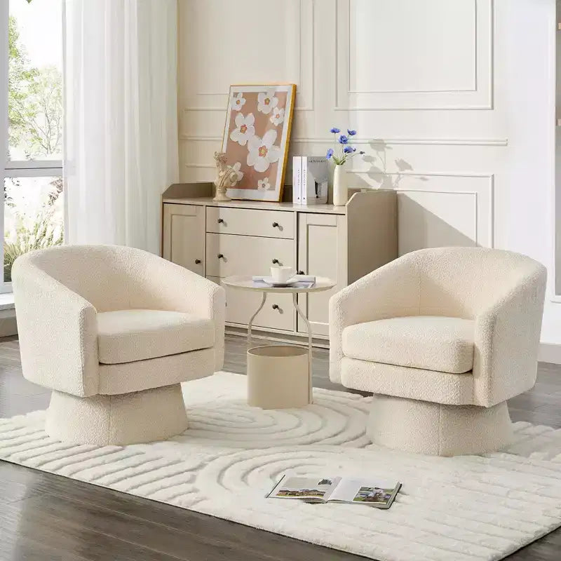 360 Swivel Accent Chair for Reading with Hidden Storage, Chenille Fabric Rotating Lounge Armchair for Living Room, Bedroom &amp; Home Office