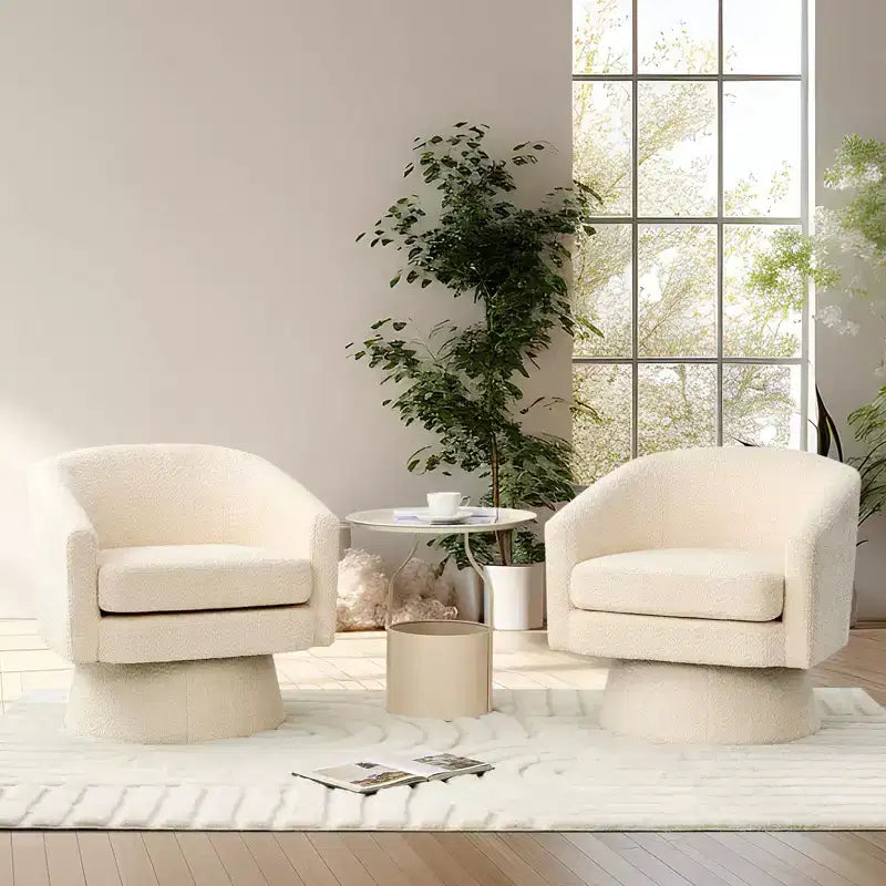 360 Swivel Accent Chair for Reading with Hidden Storage, Chenille Fabric Rotating Lounge Armchair for Living Room, Bedroom &amp; Home Office