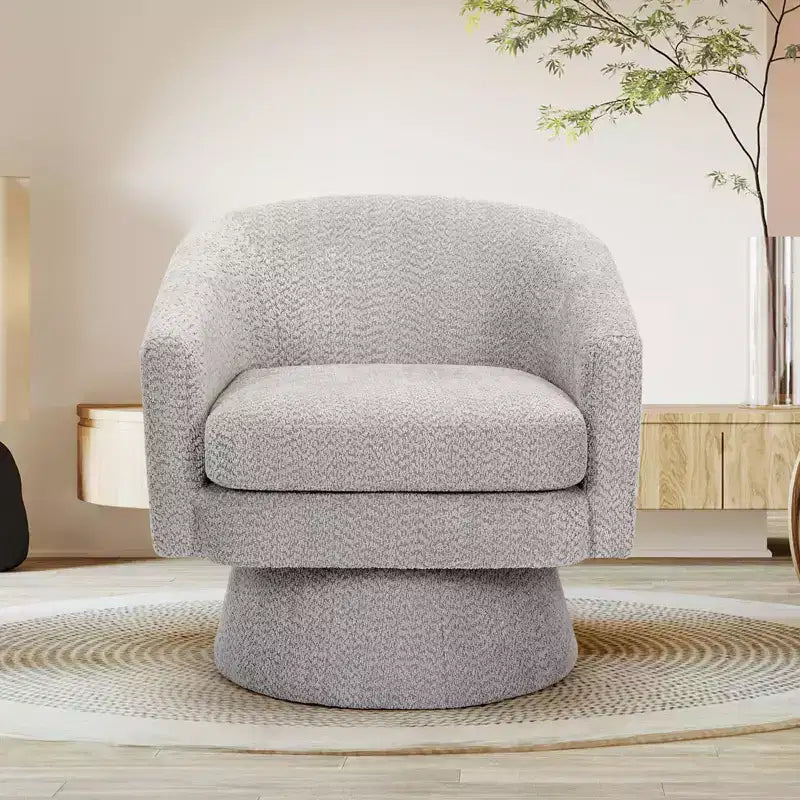 360 Swivel Accent Chair for Reading with Hidden Storage, Chenille Fabric Rotating Lounge Armchair for Living Room, Bedroom &amp; Home Office