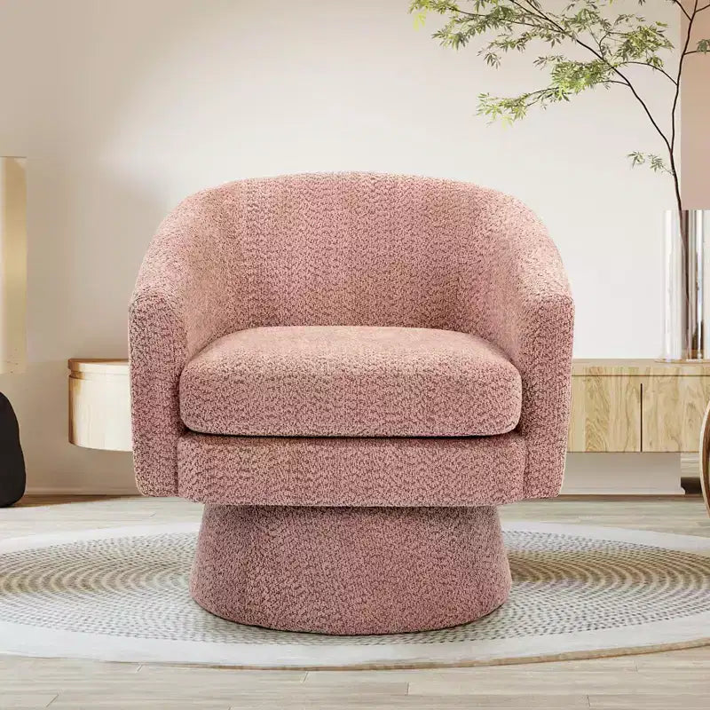 360 Swivel Accent Chair for Reading with Hidden Storage, Chenille Fabric Rotating Lounge Armchair for Living Room, Bedroom &amp; Home Office