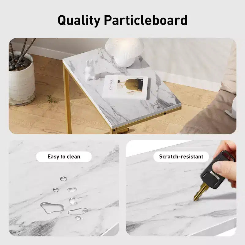 27 inch tall C shaped end table, sofa side table, living room side table, laptop desk, suitable for bedrooms, bathrooms, and living rooms.