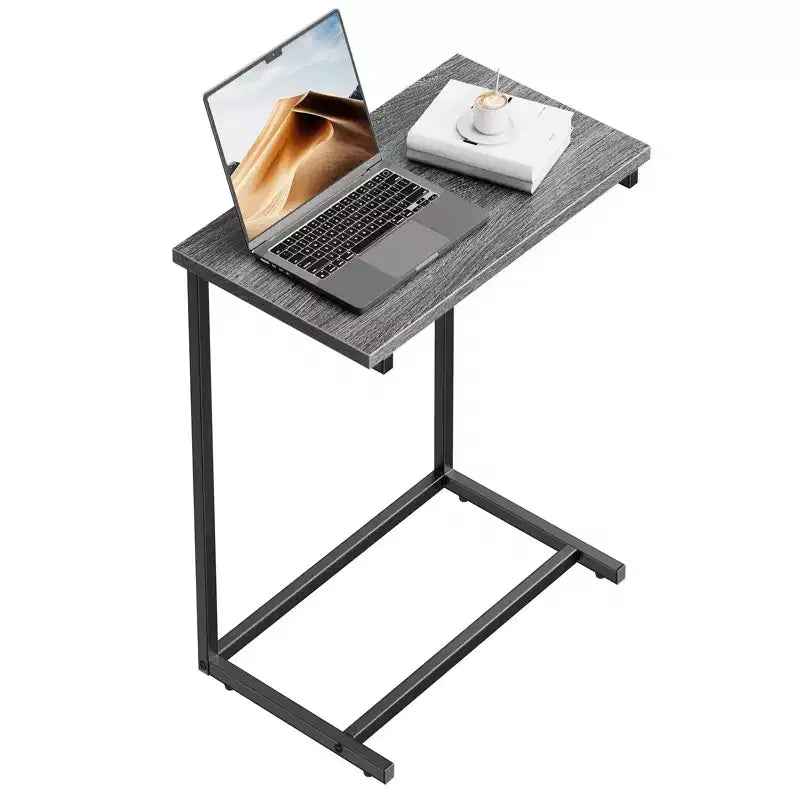 27 inch tall C shaped end table, sofa side table, living room side table, laptop desk, suitable for bedrooms, bathrooms, and living rooms.
