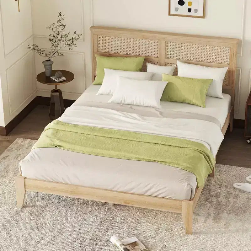 King Bed Frame High Weight Capacity Noise-Free Design Heavy-Duty Metal