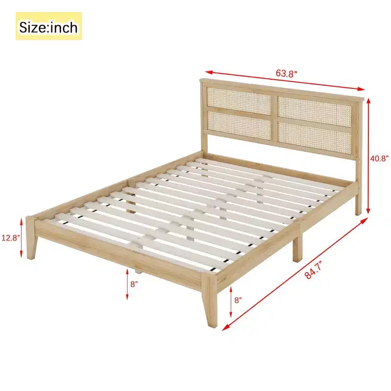 King Bed Frame High Weight Capacity Noise-Free Design Heavy-Duty Metal