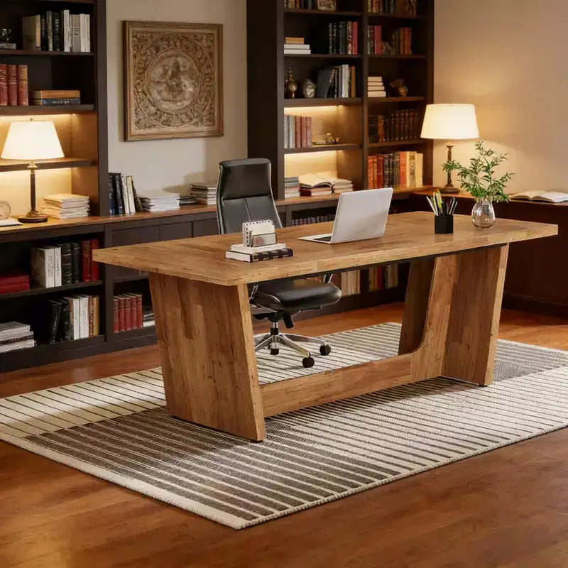 Industrial Wood Conference Table