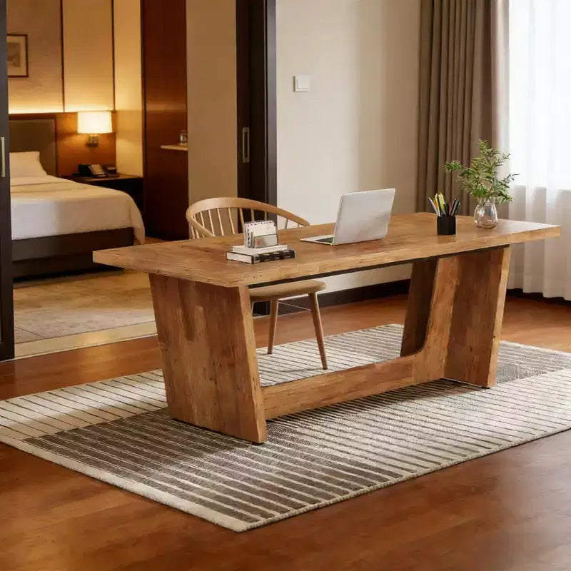 Industrial Wood Conference Table