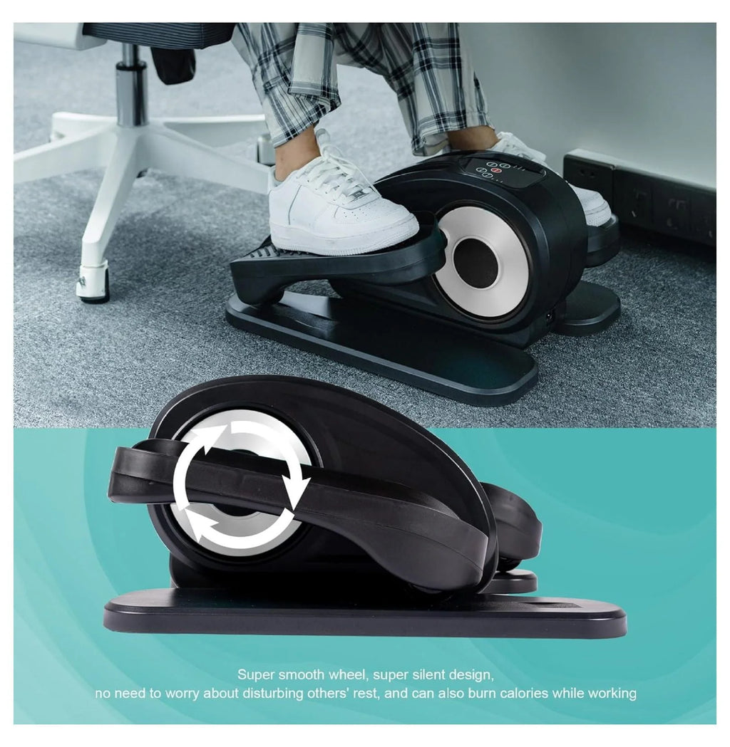 Under Desk Elliptical, Electric Foot Pedal Exerciser, Fully Assembled Seated Elliptical, Compact Portable Elliptical Machine Trainer with Control,...