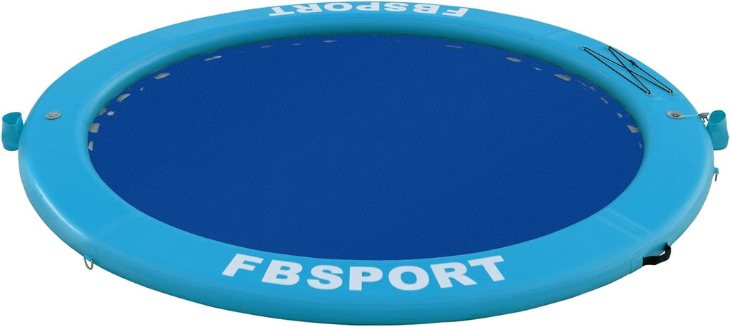Inflatable Dock Floating Platform, 8ft Inflatable Water Hammock Floating Deck for Lake W/Cupholder, Round Floating Ring Float Ring, Pool Float Raft...