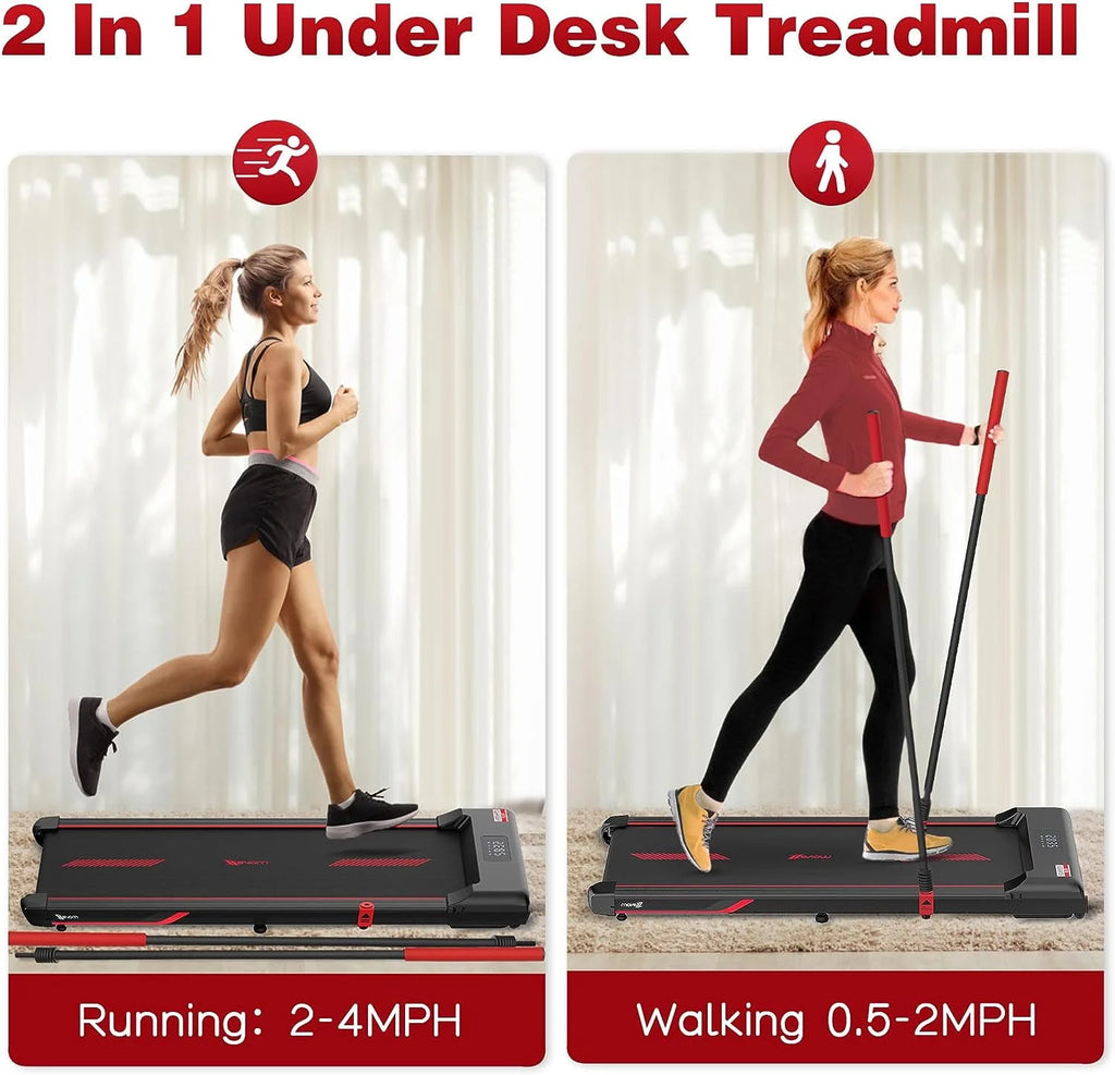 Superjoe Walking Pad Treadmill Under Desk 2 in 1 with Remote Control & Removable Handrails, Under Desk Treadmills for Home Exercise, Walking Runnin...