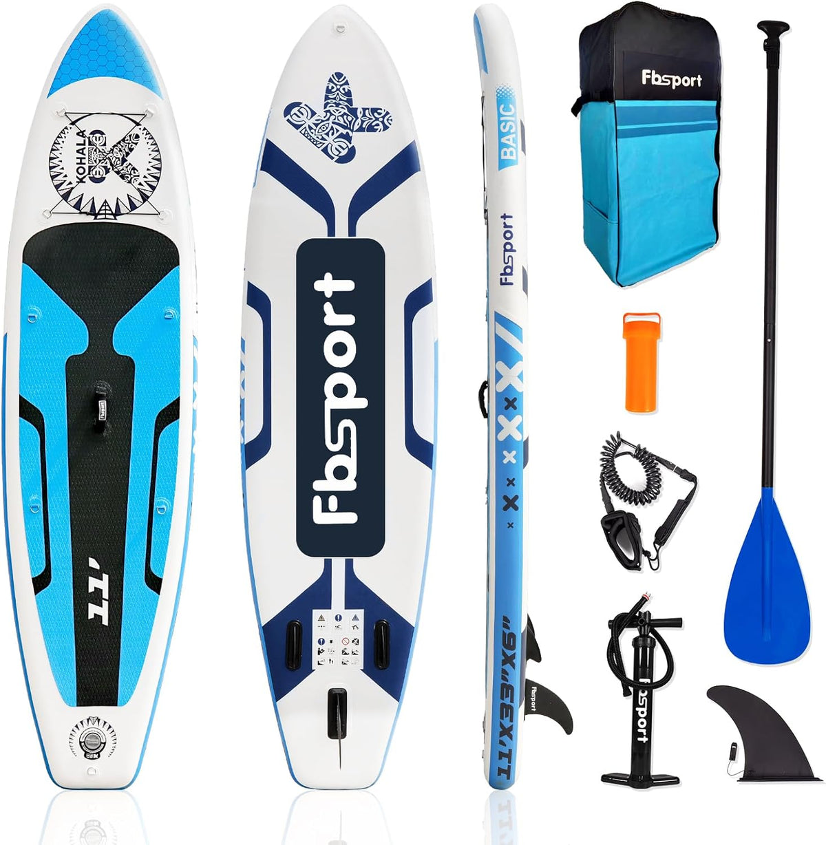 Premium Stand Up Paddle Board, Yoga Board with Durable SUP Accessories & Carry Bag | Wide Stance, Surf Control, Non-Slip Deck, Leash, Paddle and Pu...