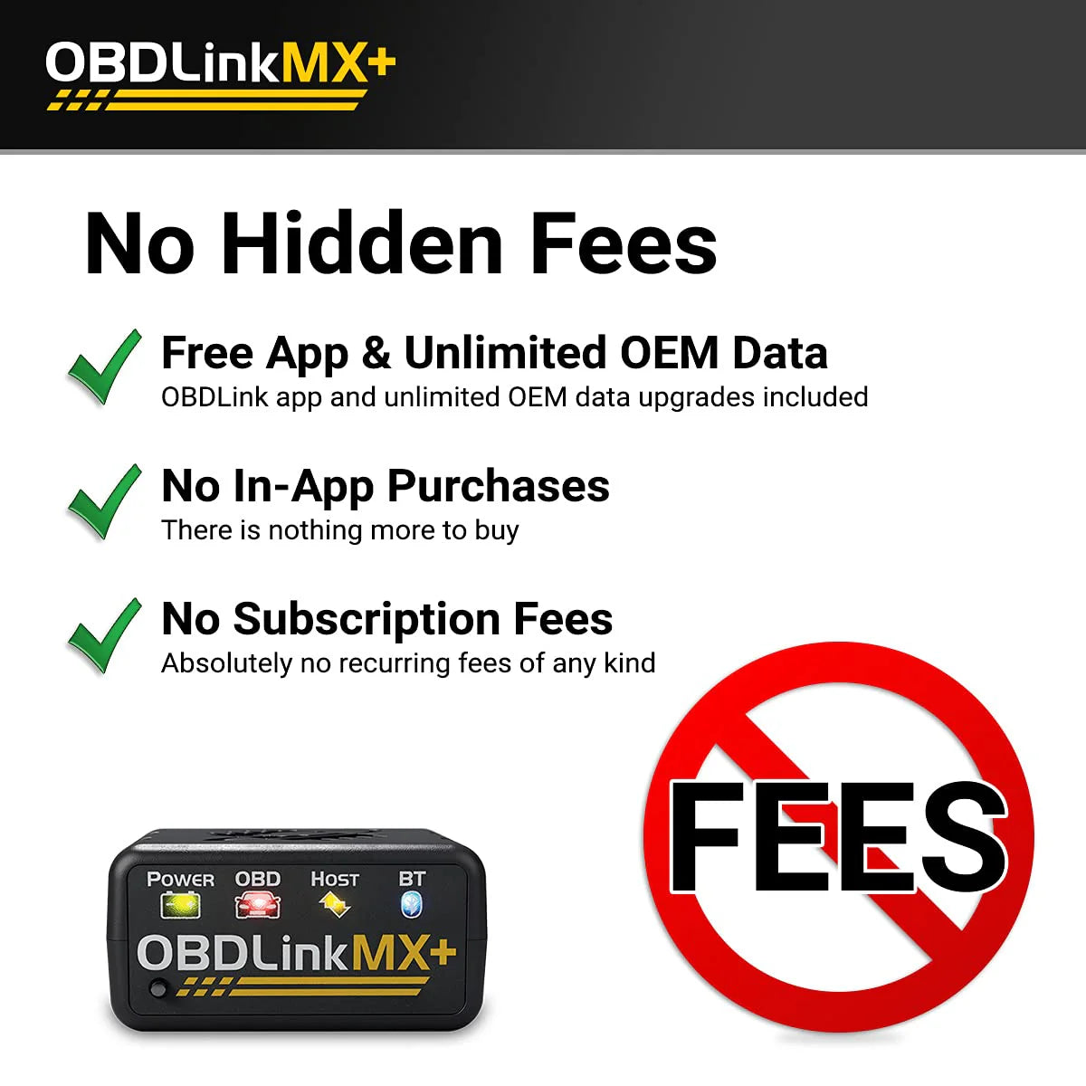 OBDLink Bluetooth Scanner for iPhone, Android, and Windows