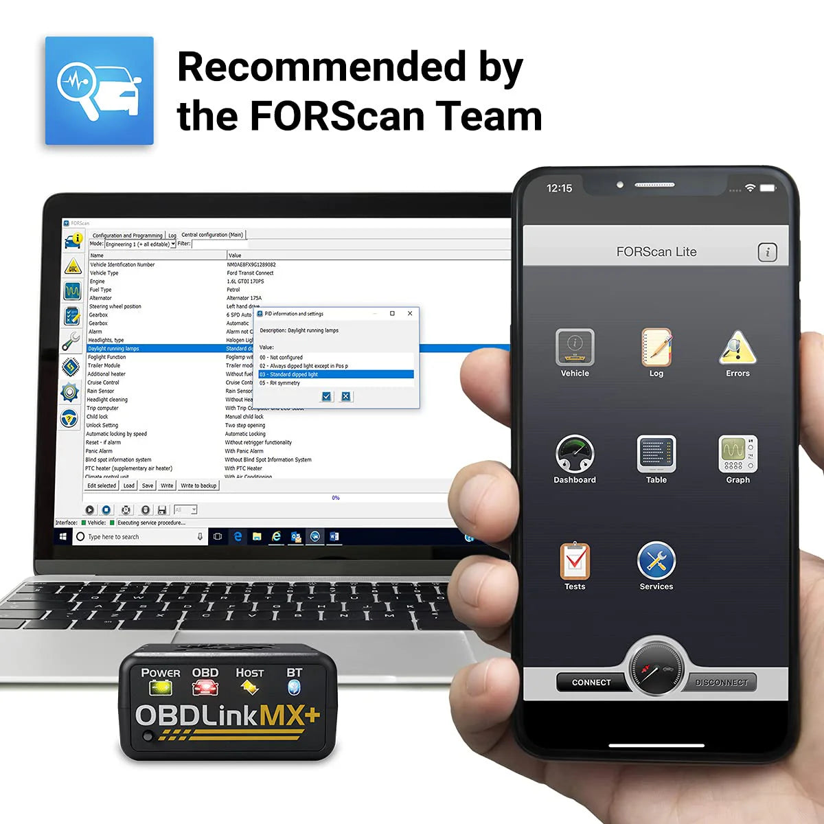 OBDLink Bluetooth Scanner for iPhone, Android, and Windows