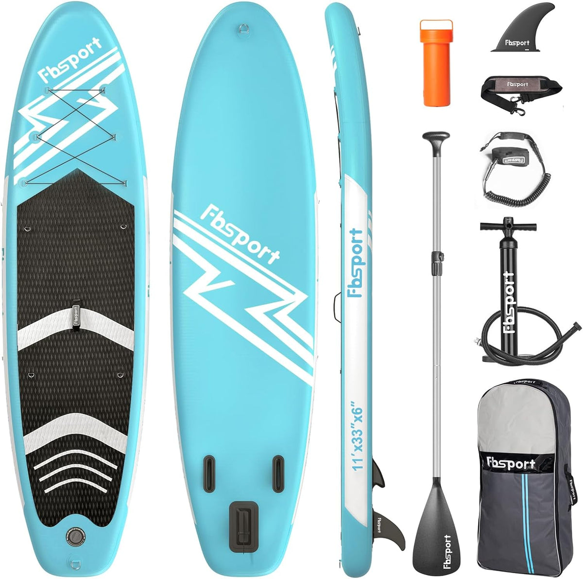 Premium Stand Up Paddle Board, Yoga Board with Durable SUP Accessories & Carry Bag | Wide Stance, Surf Control, Non-Slip Deck, Leash, Paddle and Pu...