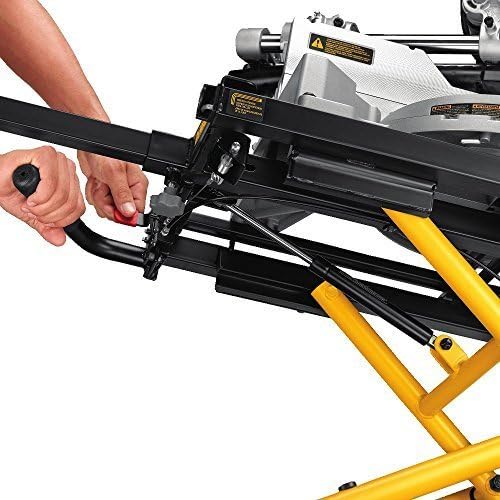Miter Saw Stand With Wheels (DWX726), Yellow