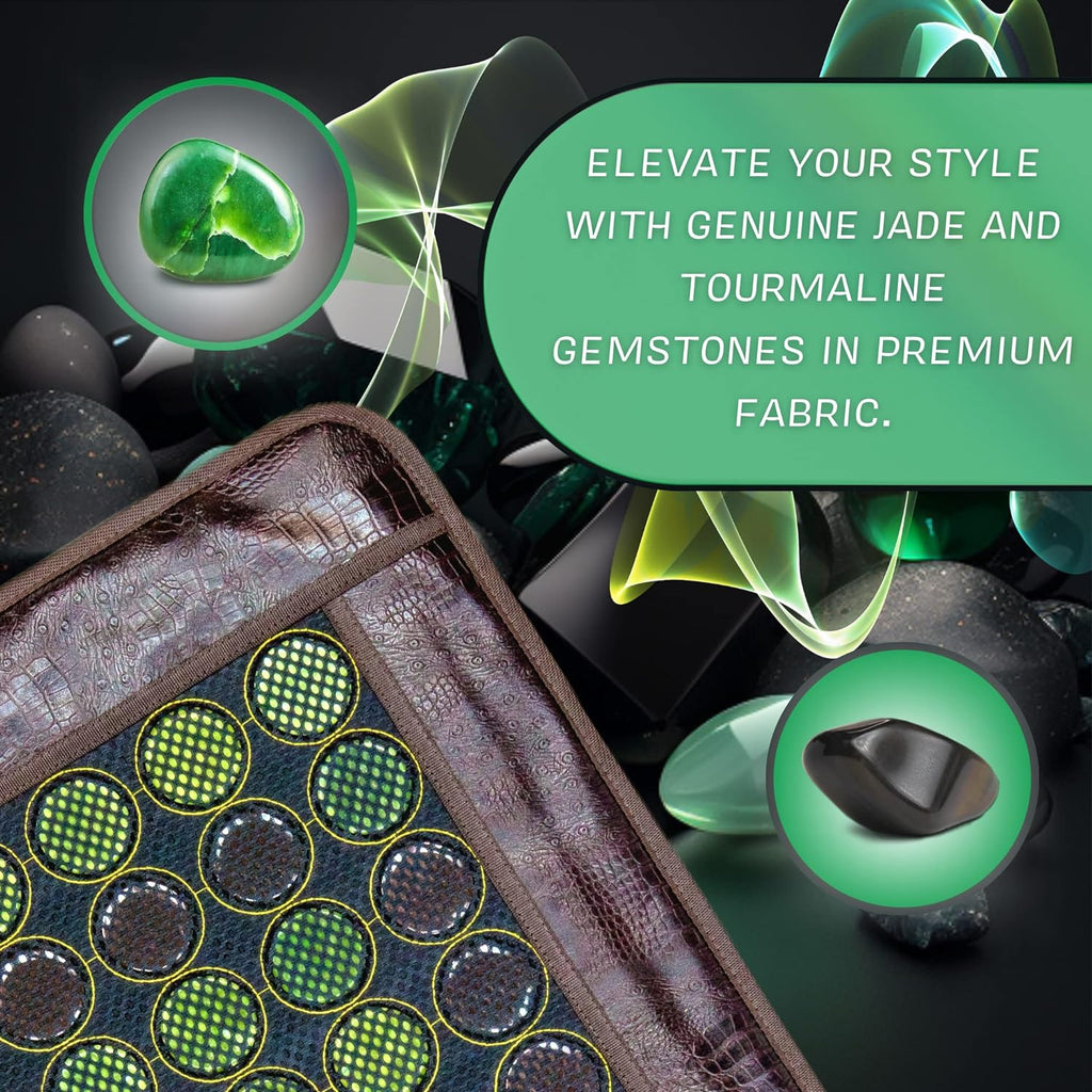 HealthyLine Far Infrared Heating Pad - Hot Stones Jade Tourmaline - Negative Ions - Mesh JT Mat Full 7224 Soft Light InfraMat Pro"
