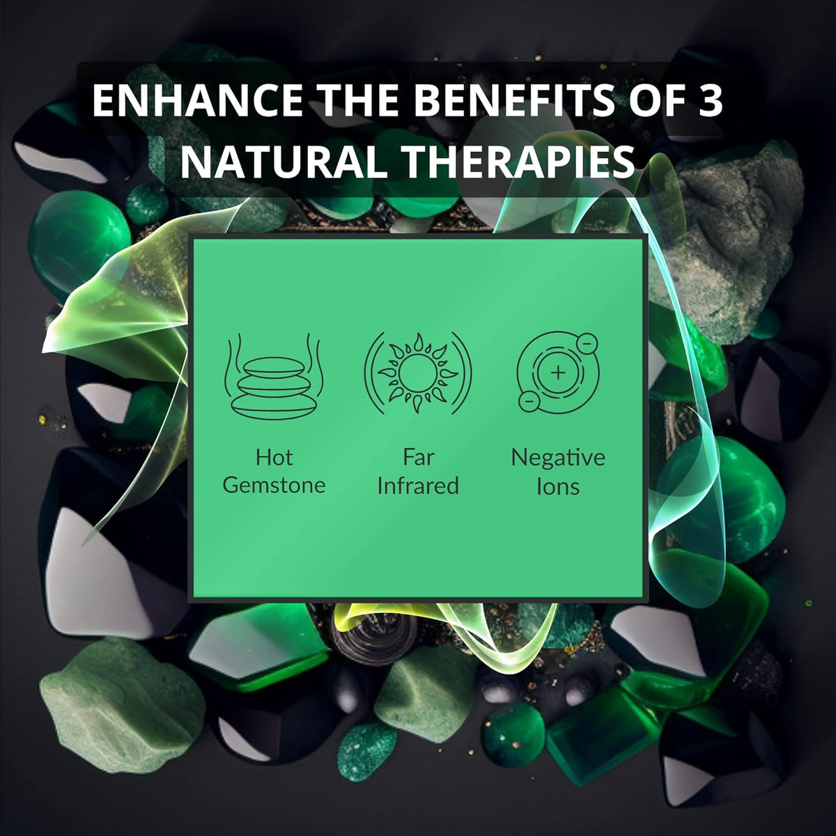 HealthyLine Far Infrared Heating Pad - Hot Stones Jade Tourmaline - Negative Ions - Mesh JT Mat Full 7224 Soft Light InfraMat Pro"