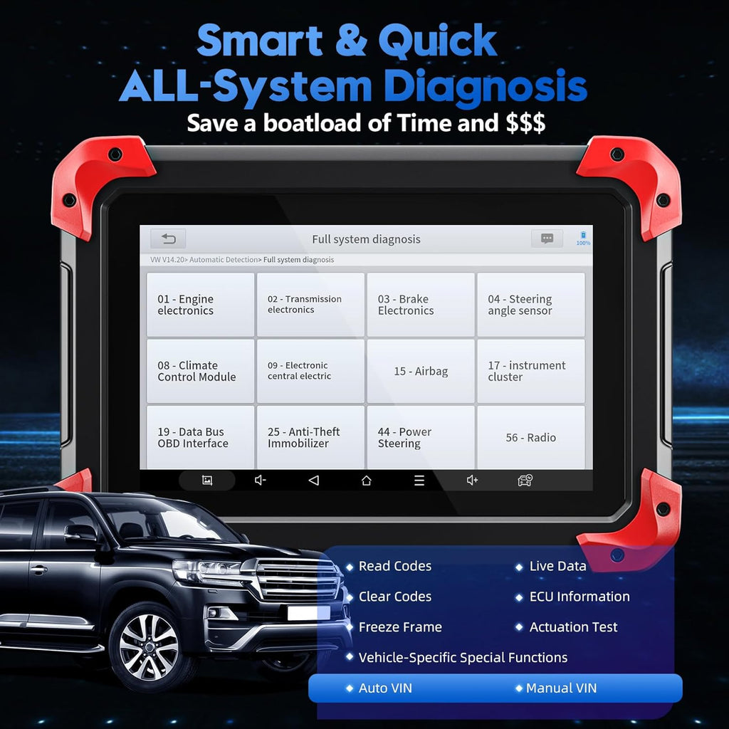 Bidirectional Scan Tool: 2024 Newest Automotive Scanner Diagnostic Tool with ECU Coding, Active Tests, All System Scan, 36+ Resets, Crankshaft Rele...