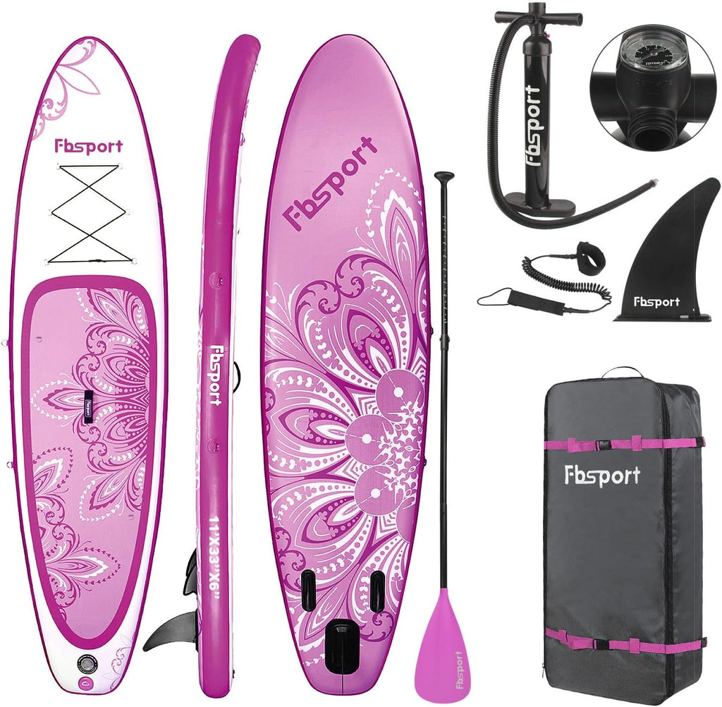 Premium Stand Up Paddle Board, Yoga Board with Durable SUP Accessories & Carry Bag | Wide Stance, Surf Control, Non-Slip Deck, Leash, Paddle and Pu...